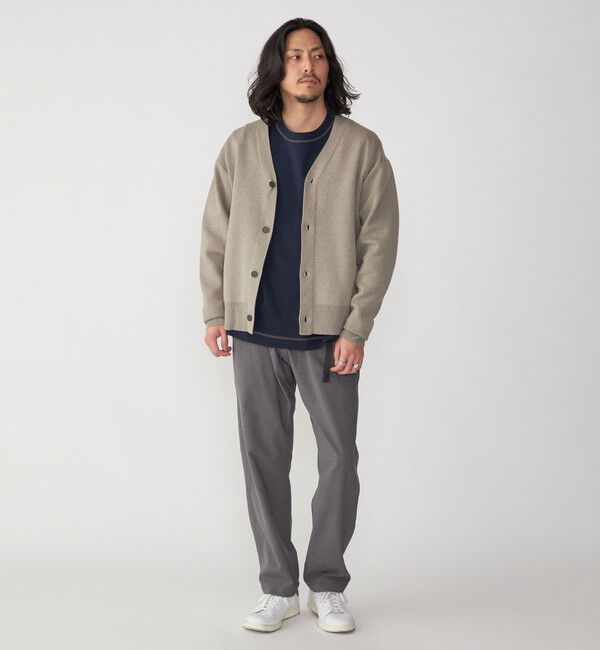 SHIPS「SHIPS: 〈手洗い可能〉 ダブルフェイス コットン カシミヤ Vネック カーディガン」|カーディガン|