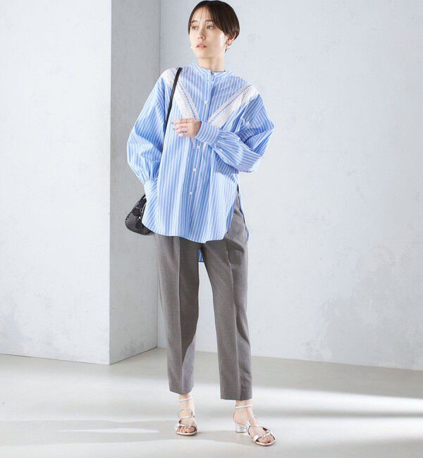 SHIPS for women「〈洗濯機可能〉サイドライン デザイン ストレッチ テーパード パンツ 24SS ◇」|その他|