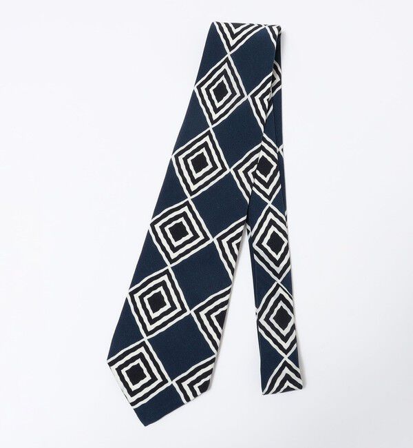 SHIPS「Fratelli Luigi: スクエア プリント ネクタイ」|ネクタイ・蝶ネクタイ|コバルトブルー