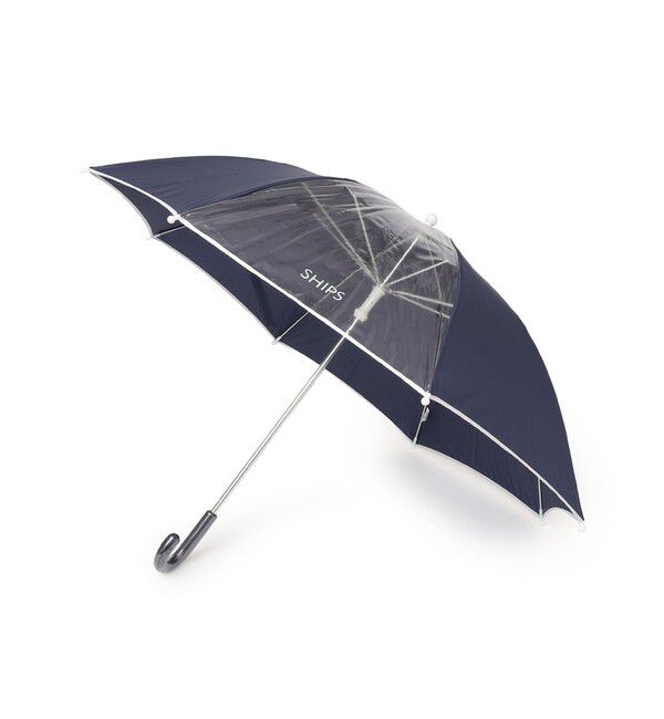 SHIPS KIDS「SHIPS KIDS:〈一面透明仕様〉長傘」|傘|ネイビー