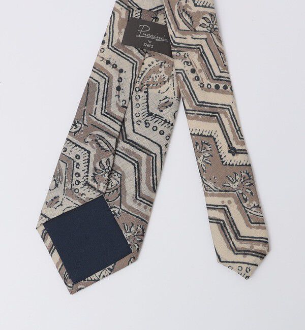 SHIPS「Puccini: リネン バティック柄 プリント ネクタイ」|ネクタイ・蝶ネクタイ|