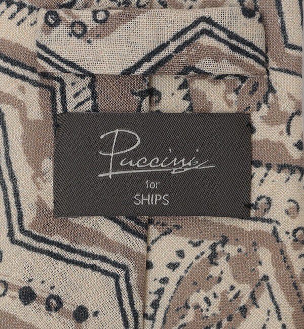 SHIPS「Puccini: リネン バティック柄 プリント ネクタイ」|ネクタイ・蝶ネクタイ|