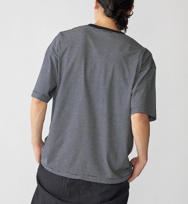 SHIPS「SHIPS:〈遮熱/UVカット/吸水速乾/接触冷感〉SHELTECH(R) マイクロボーダーTシャツ」|Tシャツ・カットソー|