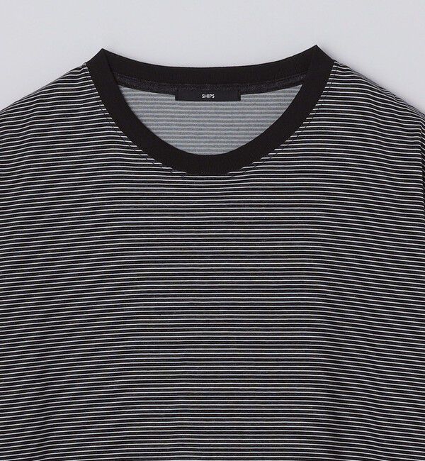 SHIPS「SHIPS:〈遮熱/UVカット/吸水速乾/接触冷感〉SHELTECH(R) マイクロボーダーTシャツ」|Tシャツ・カットソー|