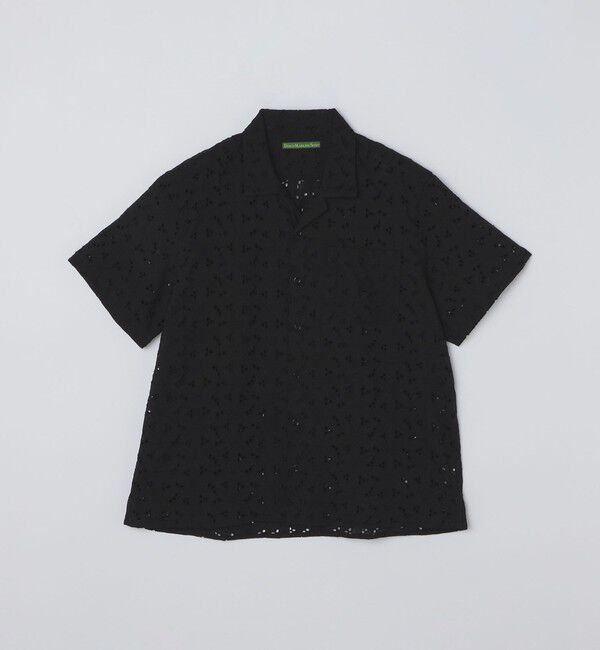 SHIPS「BENCH MARKING SHIRT: フラワーレース オープンカラー ショートスリーブ シャツ」|シャツ・ブラウス|