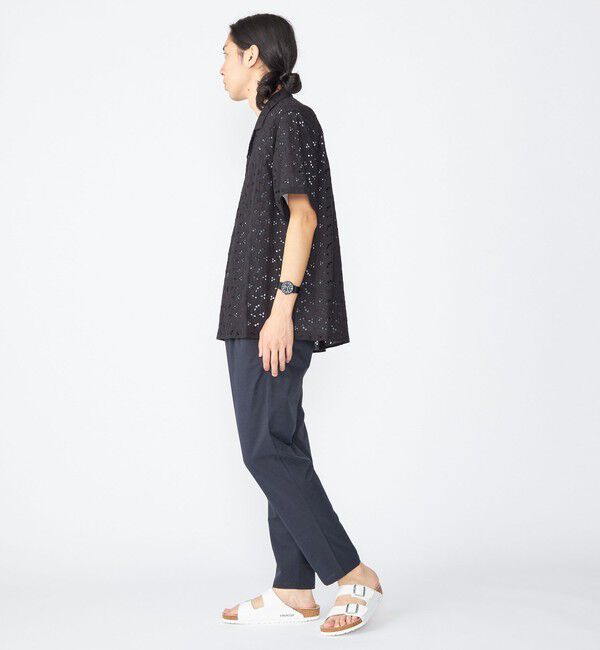 SHIPS「BENCH MARKING SHIRT: フラワーレース オープンカラー ショートスリーブ シャツ」|シャツ・ブラウス|