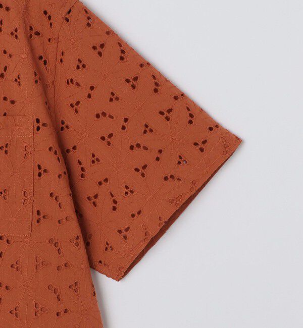 SHIPS「BENCH MARKING SHIRT: フラワーレース オープンカラー ショートスリーブ シャツ」|シャツ・ブラウス|