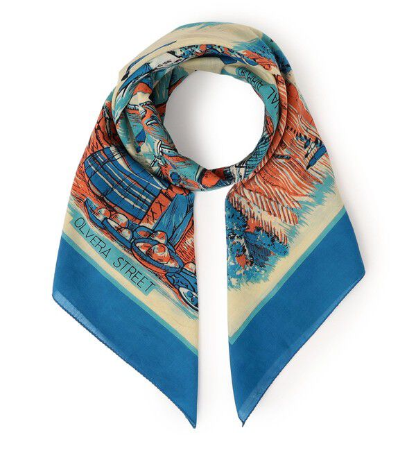 SHIPS for women「BINDU:100*100 スカーフ」|バンダナ・スカーフ|ブルー