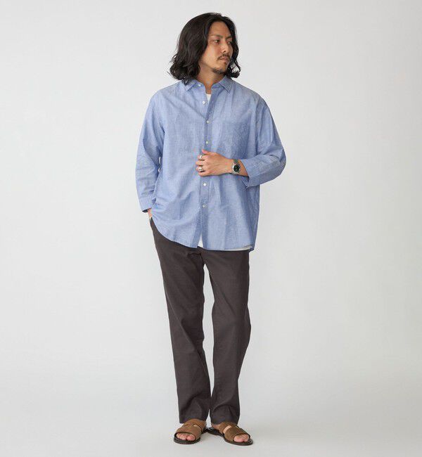 SHIPS「SHIPS: Herdmans コットン/リネン 7スリーブシャツ」|シャツ・ブラウス|