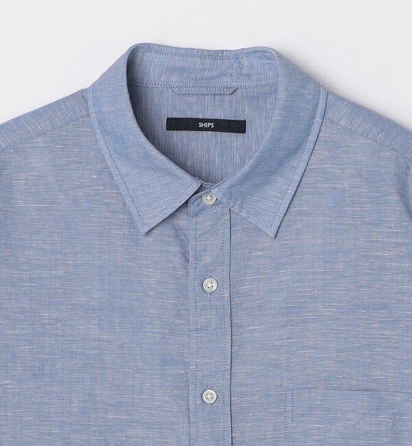 SHIPS「SHIPS: Herdmans コットン/リネン 7スリーブシャツ」|シャツ・ブラウス|