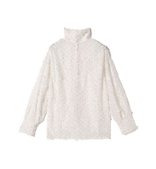 SHIPS for women「【SHIPS別注】crinkle crinkle crinkle:エンブロイダリー ドット ブラウス」|シャツ・ブラウス|