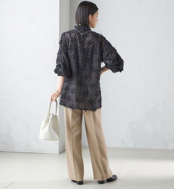 SHIPS for women「【SHIPS別注】crinkle crinkle crinkle:エンブロイダリー ドット ブラウス」|シャツ・ブラウス|