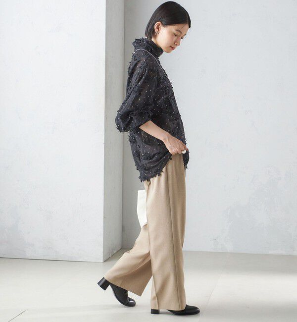 SHIPS for women「【SHIPS別注】crinkle crinkle crinkle:エンブロイダリー ドット ブラウス」|シャツ・ブラウス|