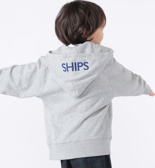 SHIPS KIDS「SHIPS KIDS:100～130cm / ロゴ フード ジップ パーカ」|パーカー|