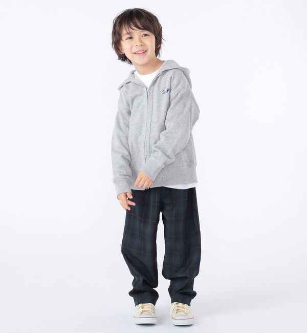 SHIPS KIDS「SHIPS KIDS:100～130cm / ロゴ フード ジップ パーカ」|パーカー|
