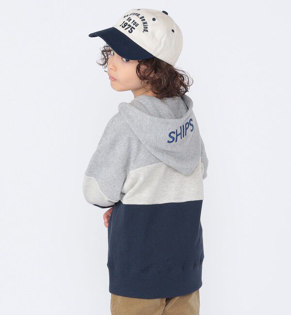 SHIPS KIDS「SHIPS KIDS:100～130cm / ロゴ フード ジップ パーカ」|パーカー|