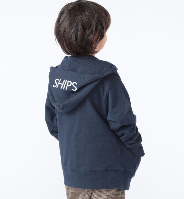 SHIPS KIDS「SHIPS KIDS:100～130cm / ロゴ フード ジップ パーカ」|パーカー|