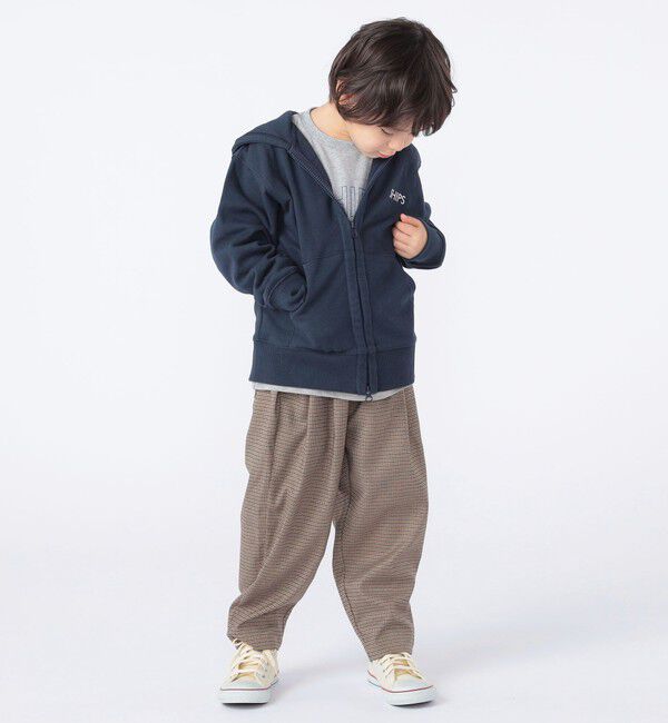 SHIPS KIDS「SHIPS KIDS:100～130cm / ロゴ フード ジップ パーカ」|パーカー|