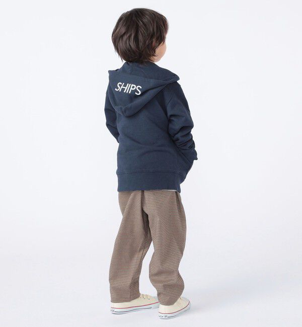 SHIPS KIDS「SHIPS KIDS:100～130cm / ロゴ フード ジップ パーカ」|パーカー|