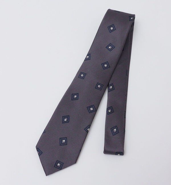 SHIPS Colors 「SHIPS Colors:シルク ジオメトリック ネクタイ」|ネクタイ・蝶ネクタイ|ライトパープル