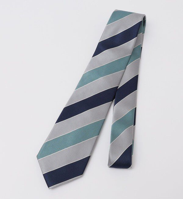 SHIPS Colors 「SHIPS Colors:シルク ストライプ ネクタイ 1」|ネクタイ・蝶ネクタイ|ライトグリーン