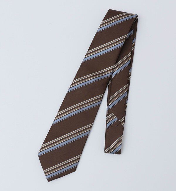 SHIPS「SHIPS: シルク マルチ ストライプ ネクタイ」|ネクタイ・蝶ネクタイ|ブラウン