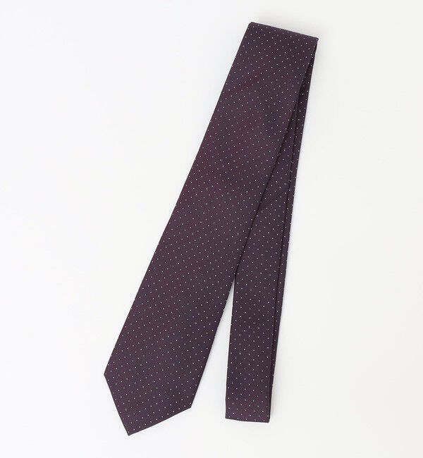 SHIPS Colors 「SHIPS Colors:シルク ドット ネクタイ」|ネクタイ・蝶ネクタイ|ボルドー