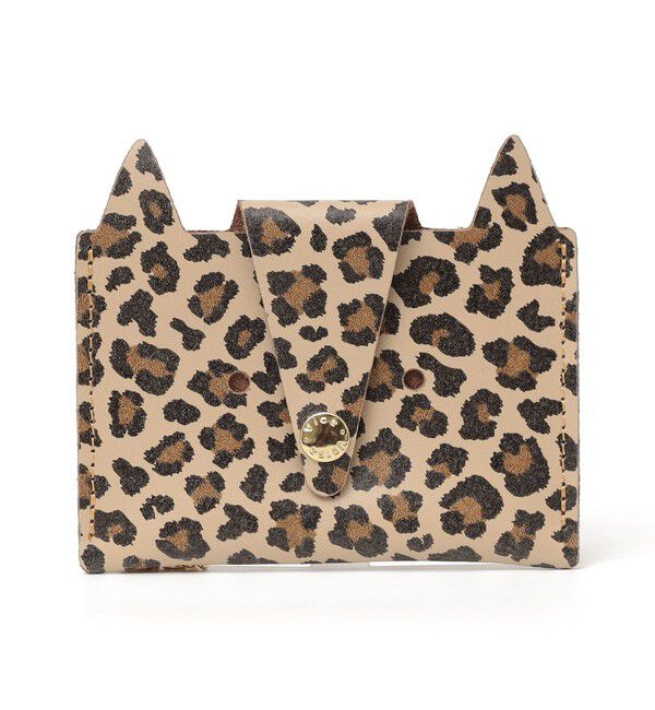 SHIPS any「VICE VERSA: キャット モチーフ レザー カードケース」|名刺入れ・カードケース|ブラウン