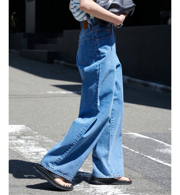 OUTDOOR PRODUCTS Usual Things「追加4 ULTライトデニムハイライズルーズ5PKT」|デニム|