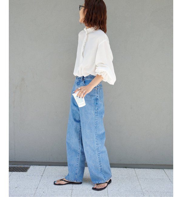 OUTDOOR PRODUCTS Usual Things「追加4 ULTライトデニムハイライズルーズ5PKT」|デニム|