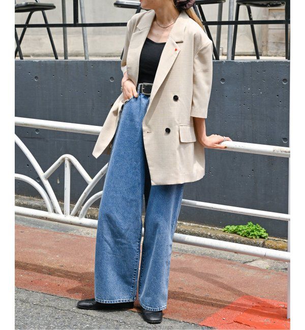 OUTDOOR PRODUCTS Usual Things「追加4 ULTライトデニムハイライズルーズ5PKT」|デニム|