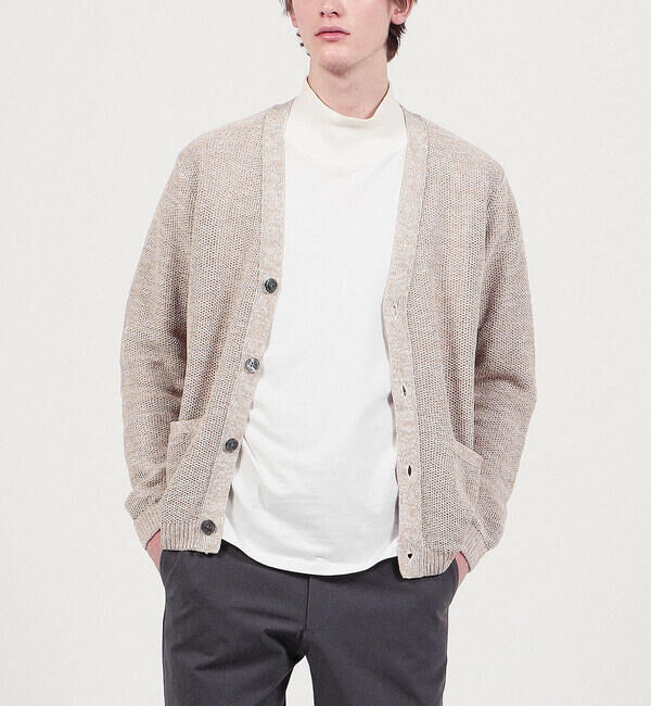 TOMORROWLAND MENS「ギマコットンリネン Vネックカーディガン」|カーディガン|