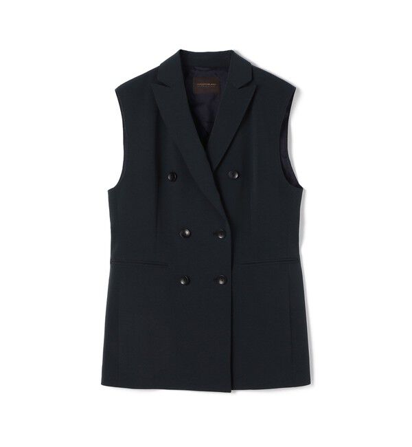 TOMORROWLAND collection「ドレイピーオックス ダブルブレストジレ」|ベスト・ジレ|69 ネイビー