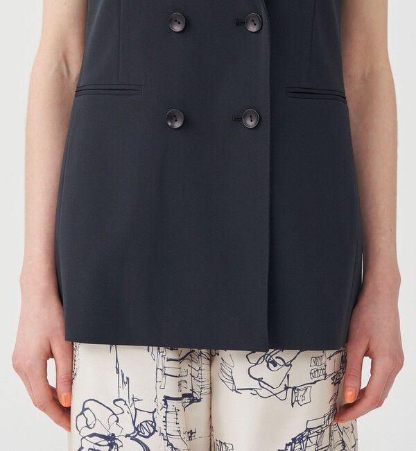 TOMORROWLAND collection「ドレイピーオックス ダブルブレストジレ」|ベスト・ジレ|