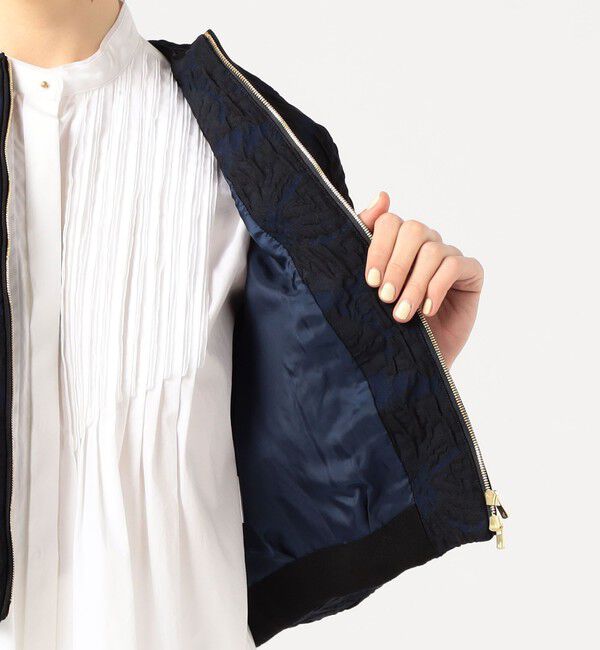 TOMORROWLAND collection「クロッケフラワー ジップアップブルゾン」|ブルゾン・スタジャン|