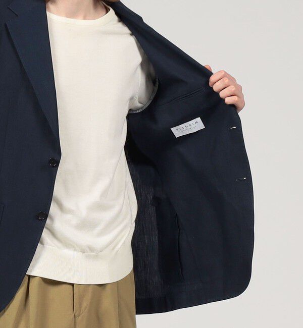 TOMORROWLAND MENS「リネン シングルブレステッド3Bジャケット」|テーラードジャケット|