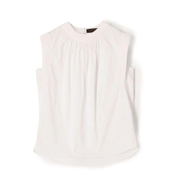 TOMORROWLAND collection「ストレッチブロード シャーリングノースリーブブラウス」|シャツ・ブラウス|11 ホワイト