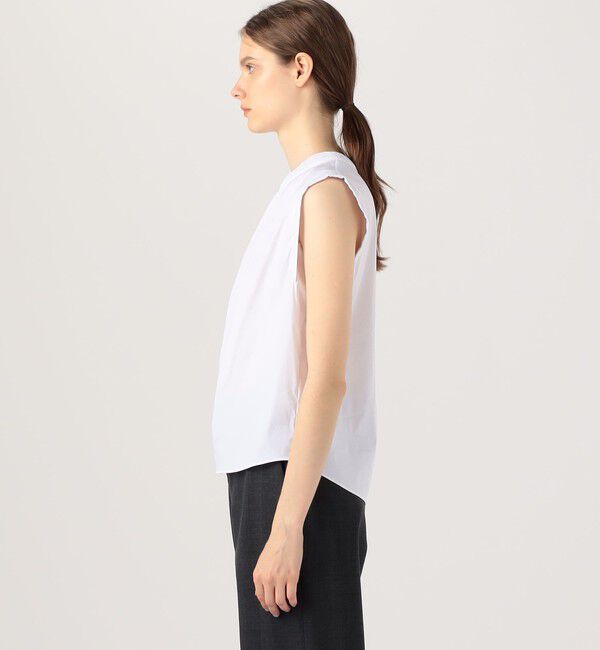 TOMORROWLAND collection「ストレッチブロード シャーリングノースリーブブラウス」|シャツ・ブラウス|