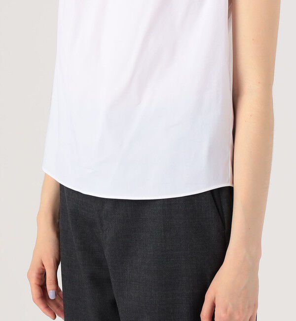 TOMORROWLAND collection「ストレッチブロード シャーリングノースリーブブラウス」|シャツ・ブラウス|