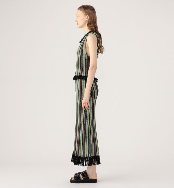 CABaN「コットン マルチストライプニットワンピース」|ワンピース|