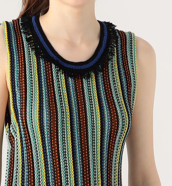 CABaN「コットン マルチストライプニットワンピース」|ワンピース|