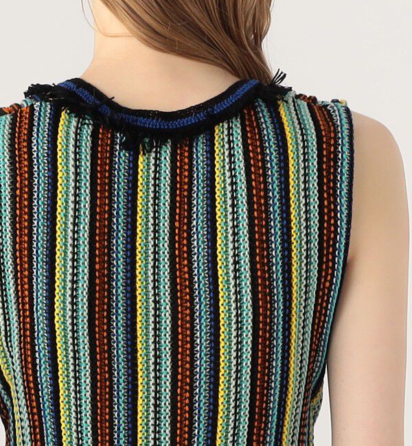 CABaN「コットン マルチストライプニットワンピース」|ワンピース|