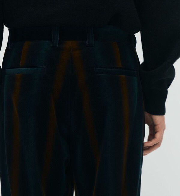 CABaN「CABaN ベロア グラデーションストライプ1タックパンツ」|チノ|