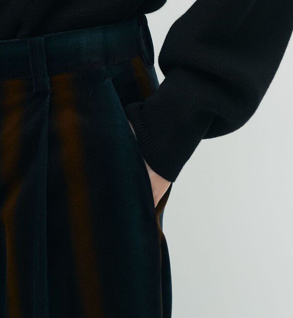 CABaN「CABaN ベロア グラデーションストライプ1タックパンツ」|チノ|