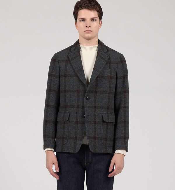 TOMORROWLAND MENS「ウォッシュドツイード シングルブレステッド 3Bジャケット」|テーラードジャケット|