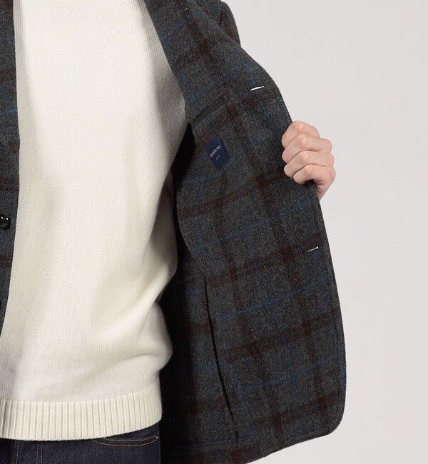 TOMORROWLAND MENS「ウォッシュドツイード シングルブレステッド 3Bジャケット」|テーラードジャケット|