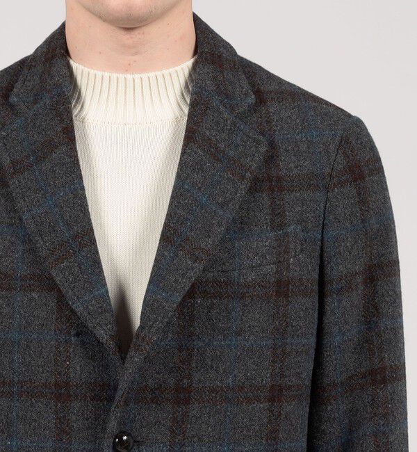 TOMORROWLAND MENS「ウォッシュドツイード シングルブレステッド 3Bジャケット」|テーラードジャケット|