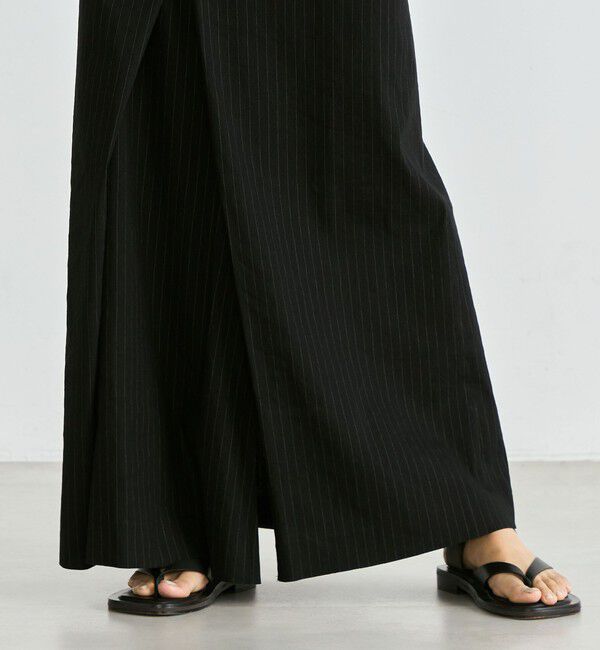 Edition「リネンストレッチ ラップスカート」|スカート|