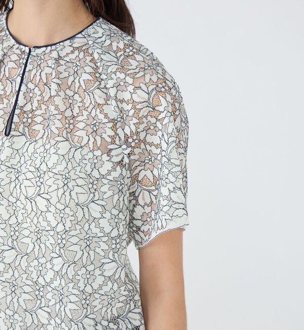 TOMORROWLAND collection「フラワーコードレース スキームネックブラウス」|シャツ・ブラウス|