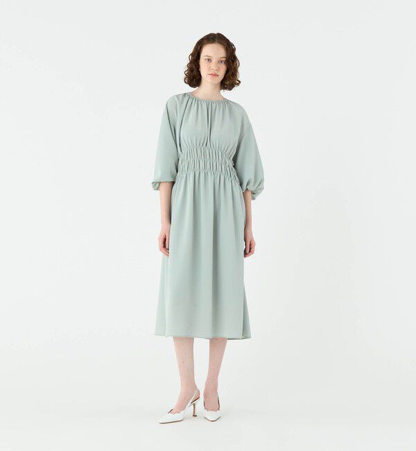 Ballsey「ウズラクレープ シャーリングワンピース」|ワンピース|